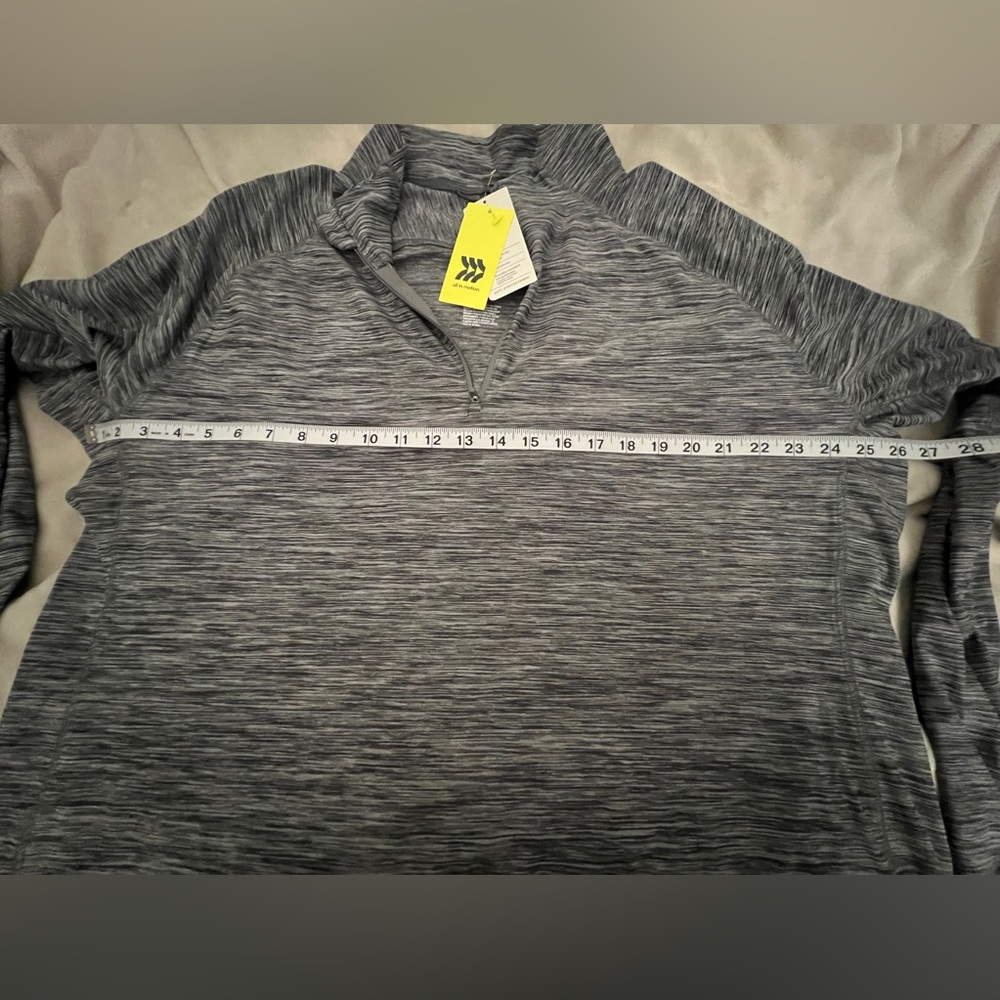 All in Motion Women's Activewear Zip Up Pullover Black/Gray. Sz XXL NWT - Picture 5 of 6